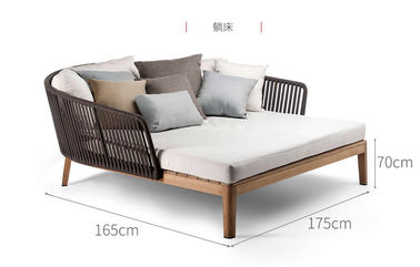Le sofa de coin de meubles de jardin de rotin, allocation des places de patio place la protection UV