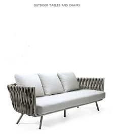 Sofa moderne de coin de meubles de jardin de rotin avec le coussin confortable