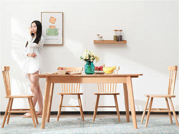 Tableau extensible à la maison carré de salle à manger en bois solide pour les petits espaces