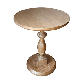 Table basse en bois moderne formée ronde, table de salle à manger en bois solide