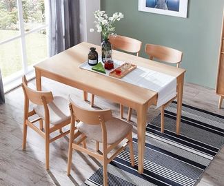 La table de salle à manger carrée écologique de salle à manger en bois de hêtre a adapté la couleur/taille aux besoins du client