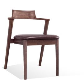 Chaises en cuir confortables en bois solide d'unité centrale pour l'usage de café/restaurant