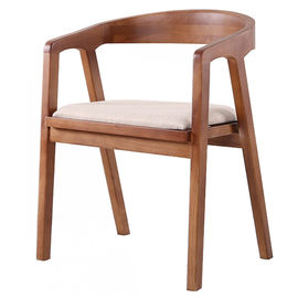 Chaises modernes en bois solide dinant des meubles avec Seater en cuir et accoudoir