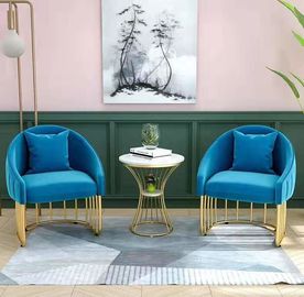 Mode colorée tapissée dinant des chaises avec les jambes en métal et le coussin mou