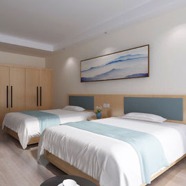 Meubles de chambre à coucher de style d'hôtel de base en bois solide, meubles de chambre d'amis d'hôtel