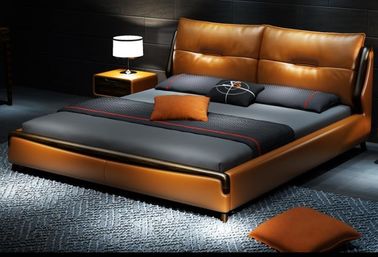 Meubles contemporains à extrémité élevé de chambre à coucher de meubles de luxe modernes en cuir