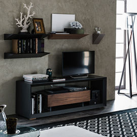 Cabinet en bois solide TV d'hôtel et de maison, Cabinets modernes de TV pour le salon