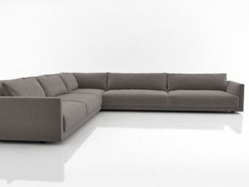 Grand et de petite taille sofa italien simple adapté aux besoins du client en forme de L de salle à manger