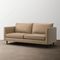 Sofa sectionnel moderne fait sur commande avec le coussin, sofa de salon de tissu/cuir