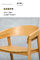 Chaise faite sur commande en bois moderne de café de restaurant de meubles avec Seat en cuir