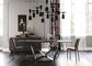 Rectangle fait sur commande de table de salle à manger de marbre de meubles de style moderne formé