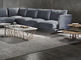 Sofa sectionnel moderne de tissu mou de salon avec les sièges multi de cadre en bois solide