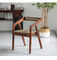 Couleur naturelle confortable de chaises modernes de salle à manger en bois et de cuir