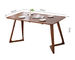 Tableau en bois solide de rectangle, maison/tables de salle à manger commerciales de restaurant