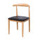 Chaises en bois solide de restaurant de Commerical avec les sièges en cuir imperméables