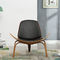 Les chaises modernes en bois solide de loisirs avec blanc/noir colorent les sièges en cuir