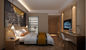 Chambre à coucher moderne professionnelle d'hôtel, meubles commerciaux de chambre à coucher