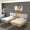 Ensembles en bois solides de meubles de chambre à coucher d'hôtel, mobiliers pour chambre à coucher modernes de chambre d'amis