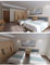 Meubles de chambre à coucher de style d'hôtel de base en bois solide, meubles de chambre d'amis d'hôtel