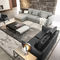 Style moderne réglé de sofa sectionnel de tissu de meubles de chambre à coucher d'hôtel d'appartement/étoile
