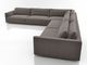 Style fait sur commande gris en forme de L d'Italien de sofas de tissu de salon de meubles