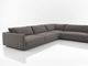 Style fait sur commande gris en forme de L d'Italien de sofas de tissu de salon de meubles