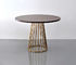 Table basse faite sur commande ronde de marbre de meubles avec la base d'acier inoxydable