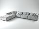 Appartement pour trois personnes adapté aux besoins du client de tissu de sofa de petit salon simple moderne nordique de famille