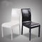 Cuir adapté aux besoins du client de PVC dinant des chaises avec la conférence d'hôtel de jambes en métal utilisant