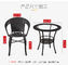 Table de salle à manger extérieure et chaises de Stalinite de rotin de PE réglées adaptées aux besoins du client