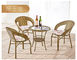 Table de salle à manger extérieure et chaises de Stalinite de rotin de PE réglées adaptées aux besoins du client