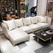 Cadre en bois de salon de tissu de cuir sectionnel moderne de sofa avec le prix usine