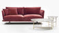 Sofa contemporain de salon de Seater du coussin 2 de tissu/cuir