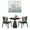 Table basse de restaurant/appartement avec le dessus de marbre et à base métallique ronds