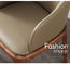 Base en bois solide et bras de haute qualité de coussin en cuir d'unité centrale/cendre sans bras dinant la chaise avec le cuir micro de fibre