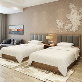 Les meubles en bois de chambre à coucher d'hôtel placent/la conception moderne chambres à coucher d'appartement