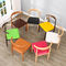 Chaises modernes de salle à manger de mode, cuir coloré dinant des chaises avec les jambes en bois