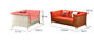 Le sofa coloré multi de cuir de meubles de chambre à coucher d'hôtel a placé avec la vue en métal